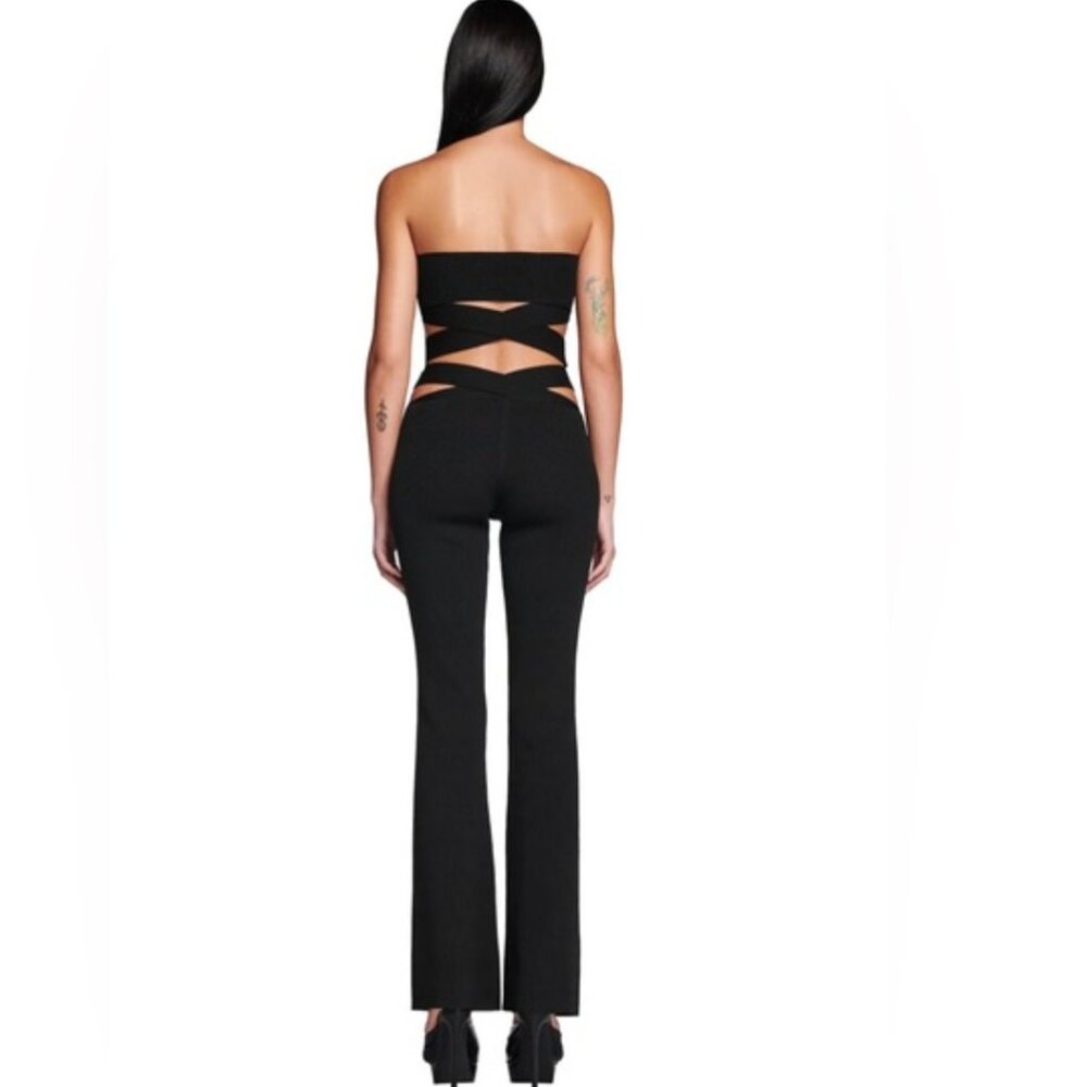 I.AM.GIA Black Hip Cut Out Crossover Flared Knit Mid Rise BRAND NEW W/Tags smal - Picture 5 of 7